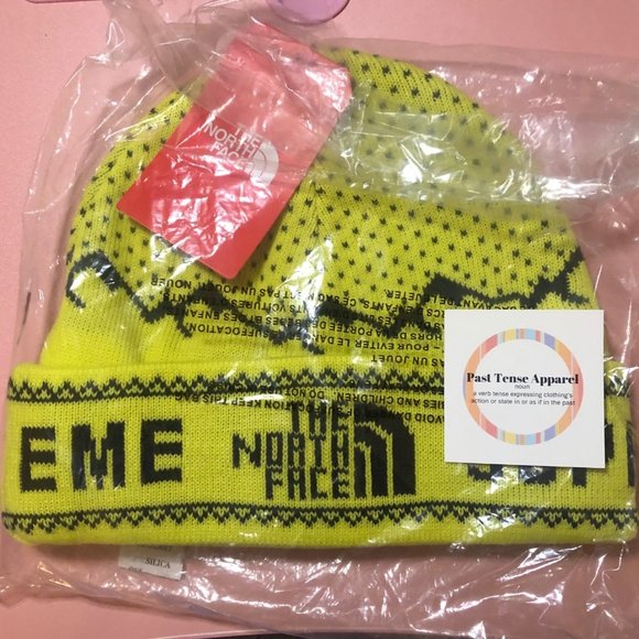 Supreme x The North Face Expedition Beanie Sulphr NWT - Picture 3 of 5